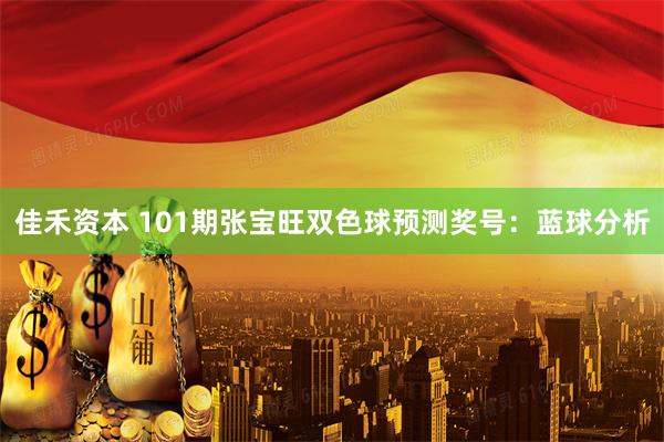 佳禾资本 101期张宝旺双色球预测奖号：蓝球分析